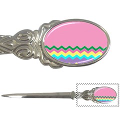 Easter Chevron Pattern Stripes Letter Opener