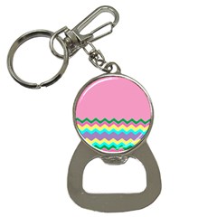 Easter Chevron Pattern Stripes Bottle Opener Key Chain