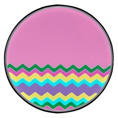 Easter Chevron Pattern Stripes Wireless Fast Charger(black) by Amaryn4rt