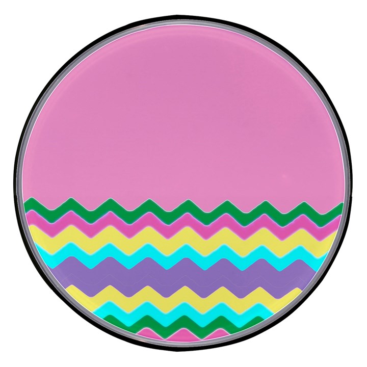 Easter Chevron Pattern Stripes Wireless Fast Charger(Black)