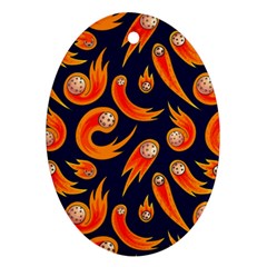 Space Patterns Pattern Ornament (oval) by Amaryn4rt