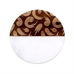 Space Patterns Pattern Classic Marble Wood Coaster (round) 