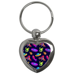 Space Pattern Key Chain (heart)