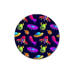 Space Pattern Magnet 3  (round) by Amaryn4rt