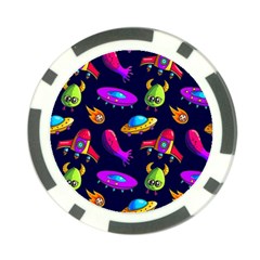Space Pattern Poker Chip Card Guard by Amaryn4rt