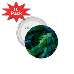 Tropical Green Leaves Background 1 75  Buttons (10 Pack) by Amaryn4rt