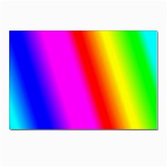 Multi Color Rainbow Background Postcards 5  X 7  (pkg Of 10) by Amaryn4rt
