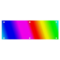 Multi Color Rainbow Background Banner And Sign 6  X 2  by Amaryn4rt