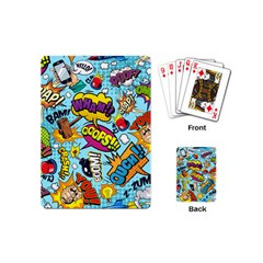 Comic Elements Colorful Seamless Pattern Playing Cards Single Design (mini) by Amaryn4rt