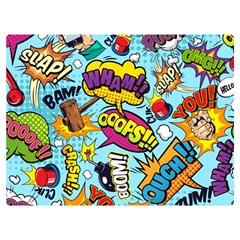 Comic Elements Colorful Seamless Pattern Two Sides Premium Plush Fleece Blanket (extra Small) by Amaryn4rt
