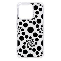 Dot Dots Round Black And White Iphone 14 Pro Tpu Uv Print Case by Amaryn4rt