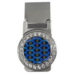 Blue Bee Hive Pattern- Money Clips (cz)  by Amaryn4rt