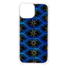 Blue Bee Hive Pattern- Iphone 13 Mini Tpu Uv Print Case by Amaryn4rt