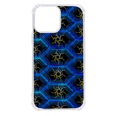 Blue Bee Hive Pattern- Iphone 13 Pro Max Tpu Uv Print Case by Amaryn4rt