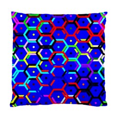 Blue Bee Hive Pattern Standard Cushion Case (one Side) by Amaryn4rt