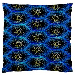 Blue Bee Hive Large Cushion Case (one Side) by Amaryn4rt