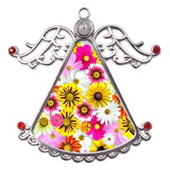 Flowers Blossom Bloom Nature Plant Metal Angel with Crystal Ornament