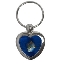 Fish Blue Animal Water Nature Key Chain (heart)