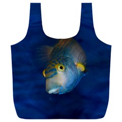 Fish Blue Animal Water Nature Full Print Recycle Bag (xxl) by Amaryn4rt