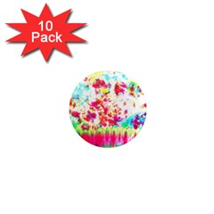 Pattern Decorated Schoolbus Tie Dye 1  Mini Magnet (10 Pack)  by Amaryn4rt