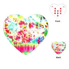 Pattern Decorated Schoolbus Tie Dye Playing Cards Single Design (heart) by Amaryn4rt