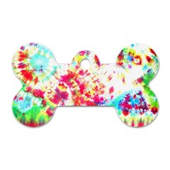 Pattern Decorated Schoolbus Tie Dye Dog Tag Bone (one Side) by Amaryn4rt