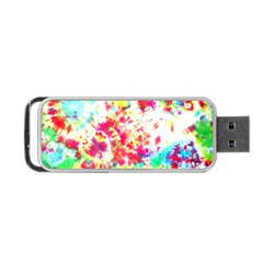 Pattern Decorated Schoolbus Tie Dye Portable Usb Flash (one Side) by Amaryn4rt