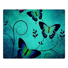 Texture Butterflies Background Premium Plush Fleece Blanket (large) by Amaryn4rt