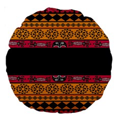 Pattern Ornaments Africa Safari Summer Graphic Large 18  Premium Round Cushions by Amaryn4rt