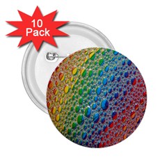 Bubbles Rainbow Colourful Colors 2 25  Buttons (10 Pack)  by Amaryn4rt