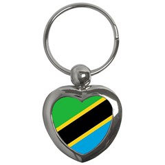 Flag Of Tanzania Key Chain (heart)