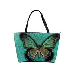 Butterfly Background Vintage Old Grunge Classic Shoulder Handbag by Amaryn4rt