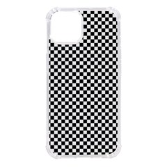 Black And White Checkerboard Background Board Checker Iphone 14 Tpu Uv Print Case by Amaryn4rt