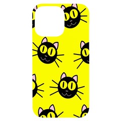 Cats Heads Pattern Design Iphone 14 Pro Max Black Uv Print Case by Amaryn4rt