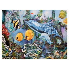 Colorful Aquatic Life Wall Mural Premium Plush Fleece Blanket (extra Small) by Simbadda