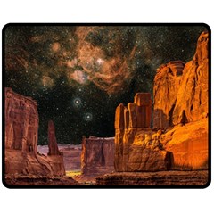 Geology Sand Stone Canyon Two Sides Fleece Blanket (medium)