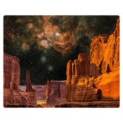 Geology Sand Stone Canyon Two Sides Premium Plush Fleece Blanket (medium) by Simbadda