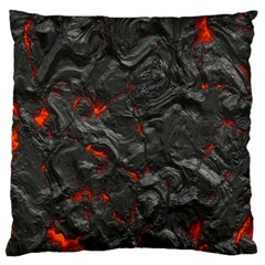 Volcanic Lava Background Effect Large Cushion Case (two Sides) by Simbadda