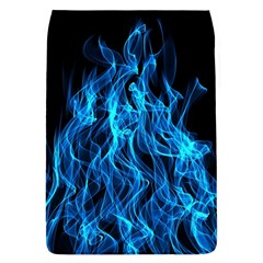 Digitally Created Blue Flames Of Fire Removable Flap Cover (l) by Simbadda