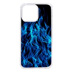 Digitally Created Blue Flames Of Fire Iphone 14 Pro Max Tpu Uv Print Case by Simbadda