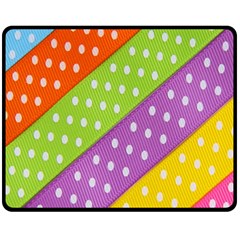 Colorful Easter Ribbon Background Two Sides Fleece Blanket (medium)