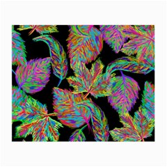 Autumn Pattern Dried Leaves Small Glasses Cloth by Simbadda