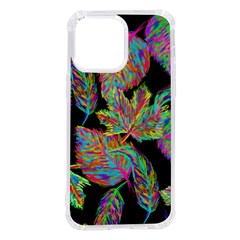 Autumn Pattern Dried Leaves Iphone 14 Pro Max Tpu Uv Print Case