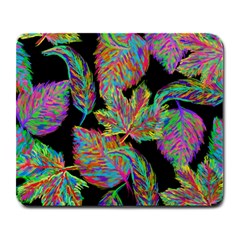 Autumn Pattern Dried Leaves Large Mousepad by Simbadda