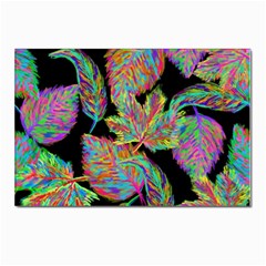 Autumn Pattern Dried Leaves Postcard 4 x 6  (pkg Of 10) by Simbadda