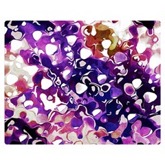 Paint Texture Purple Watercolor Two Sides Premium Plush Fleece Blanket (medium) by Simbadda