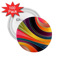 Abstract Colorful Background Wavy 2 25  Buttons (100 Pack)  by Simbadda