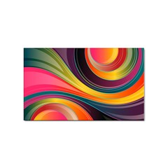 Abstract Colorful Background Wavy Sticker Rectangular (100 Pack) by Simbadda