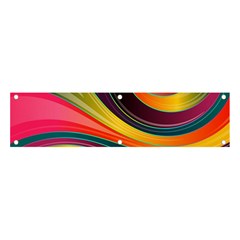 Abstract Colorful Background Wavy Banner And Sign 4  X 1  by Simbadda