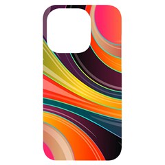 Abstract Colorful Background Wavy Iphone 14 Pro Black Uv Print Case